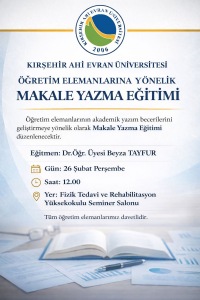Makale Yazma Eğitimi Gerçekleştirildi
