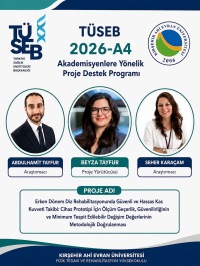 Öğretim Üyemizin Projesi, TÜSEB 2026-A4 Programı Kapsamında Desteklenmeye Hak Kazandı.